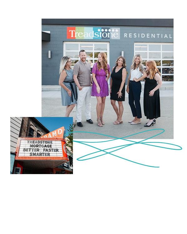 Photos of the mortgage staff in Grand Haven, MI standing outside the office on US-31
